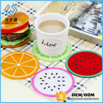2016 Pure Color Creative silicone cup mat Round Silicone Coasters
